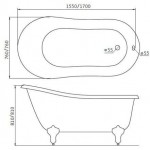 Ванна акриловая Belbagno BB06